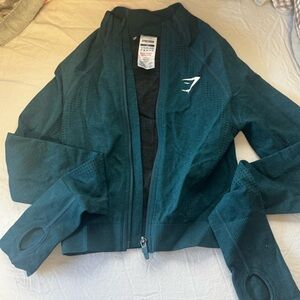 Gymshark Teal zip up set